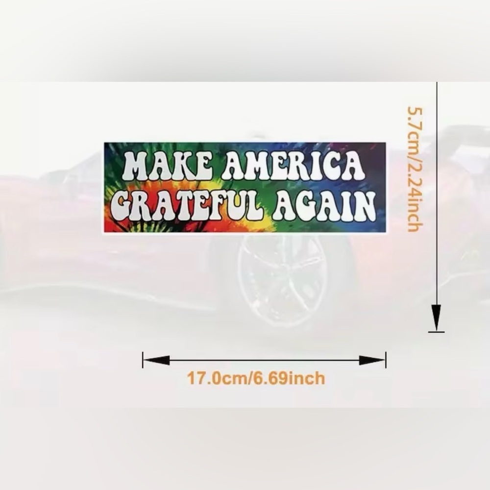 NWT GRATEFUL DEAD Tie-Dye 'Make America Grateful Again' Sticker - Picture 2 of 6
